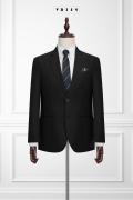 354 Bộ Vest Đen trơn 2 nút #1